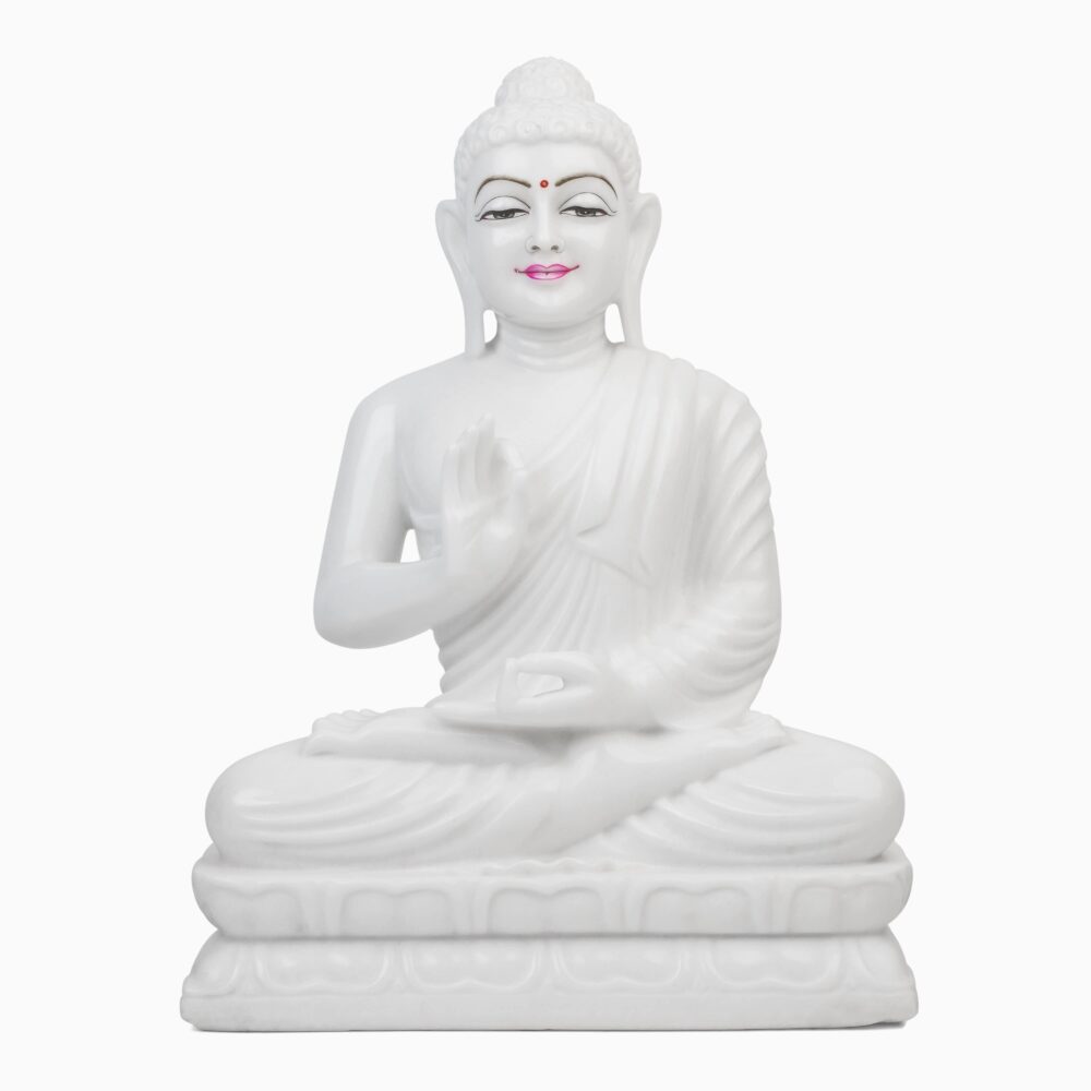 Buddha In White Marble Statue