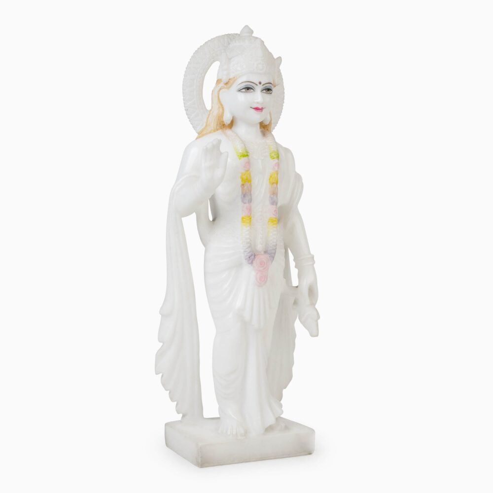 Ram Darbaar - Shri Ram, Sita Maa, Laxman Ji, Hanuman Ji In White Marble - Image 3