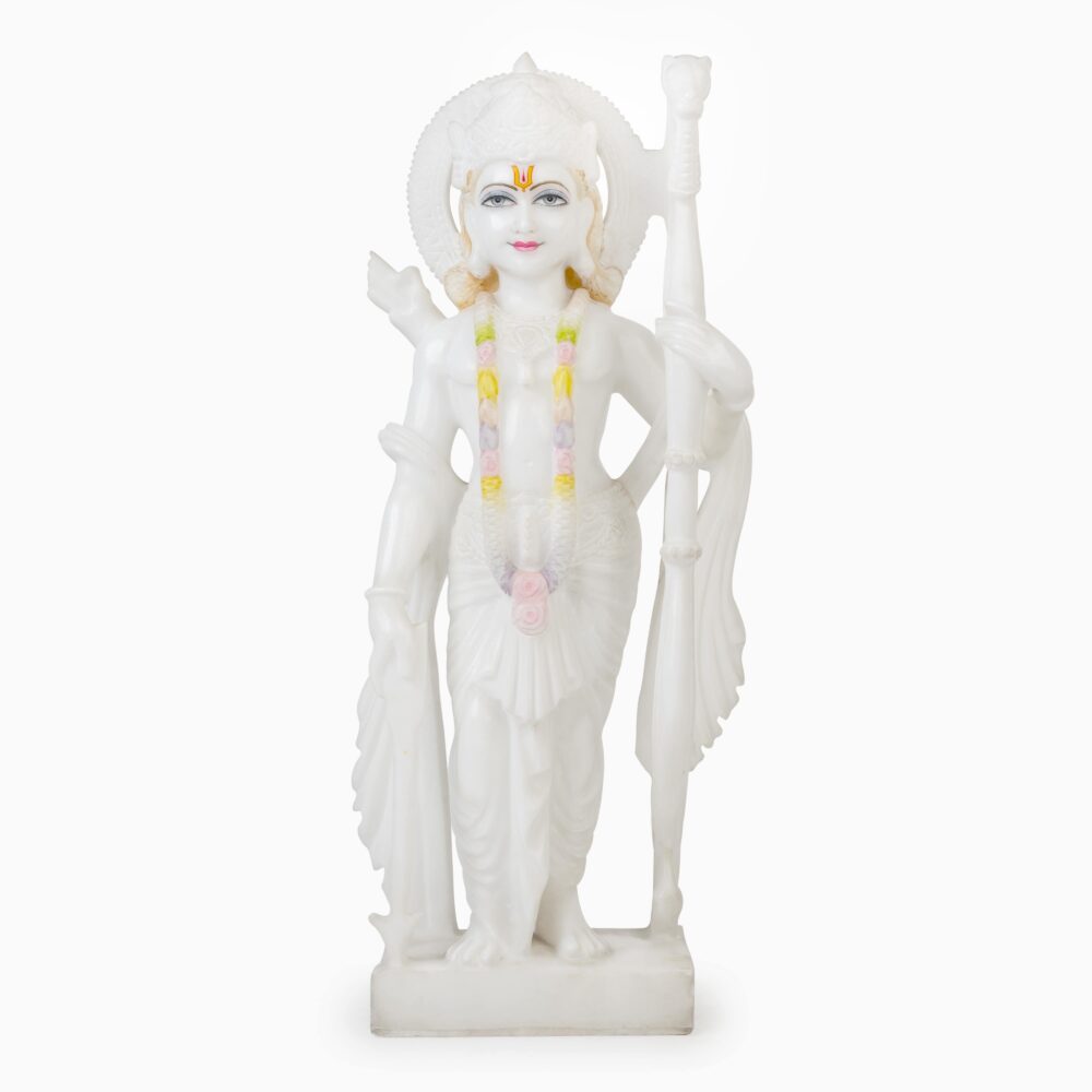 Ram Darbaar - Shri Ram, Sita Maa, Laxman Ji, Hanuman Ji In White Marble - Image 5