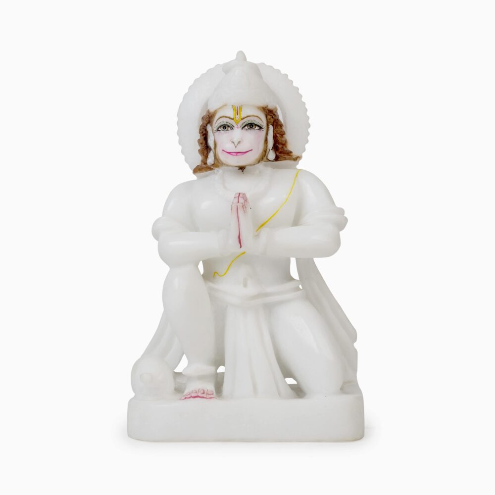 Ram Darbaar - Shri Ram, Sita Maa, Laxman Ji, Hanuman Ji In White Marble - Image 6