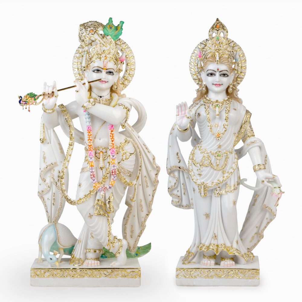 Shri Krishna And Radha Marble Moorti