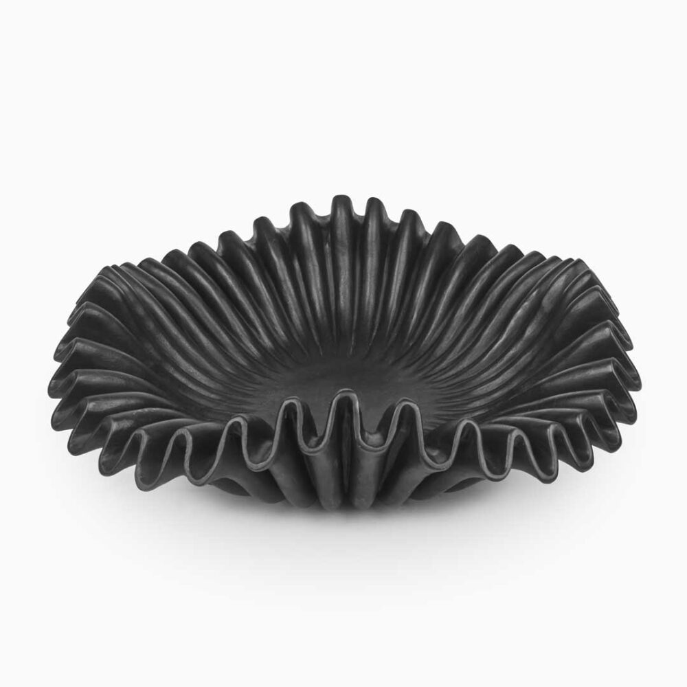 Black Ruffle marble Urli / Bowl