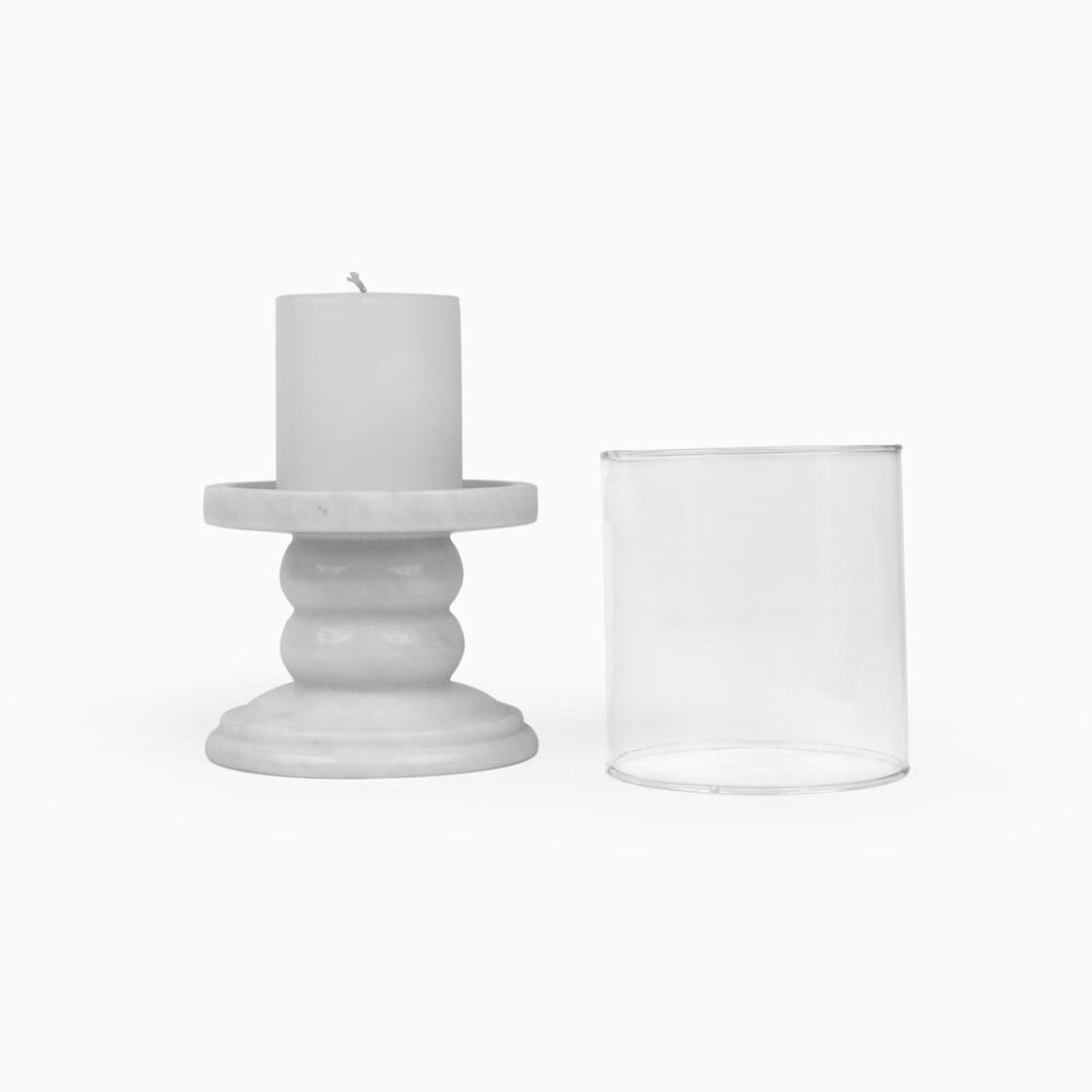 Marble and Glass Luxe Candleholder - Image 3