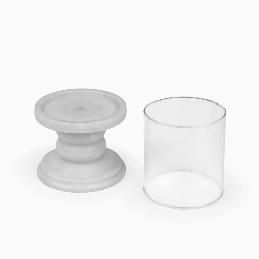 Marble and Glass Luxe Candleholder - Image 4