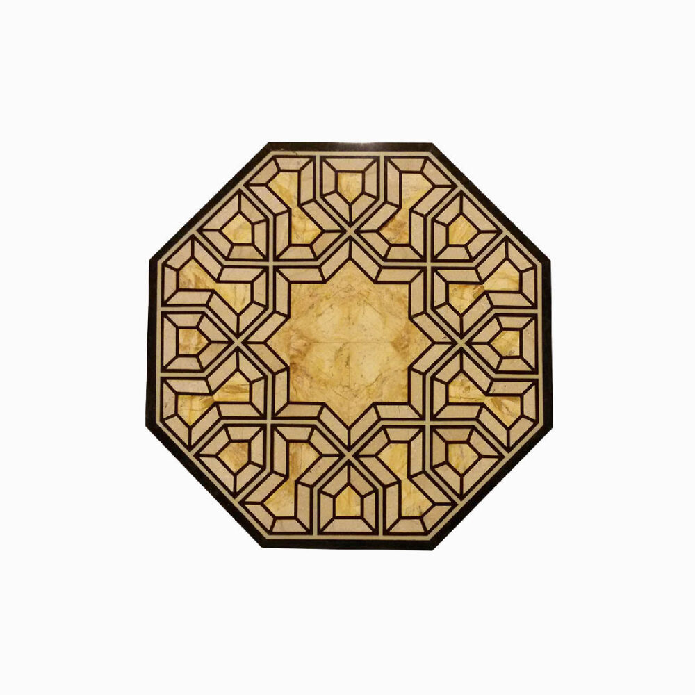 Espresso Geometrix Octagon Brown Marble Tabletop