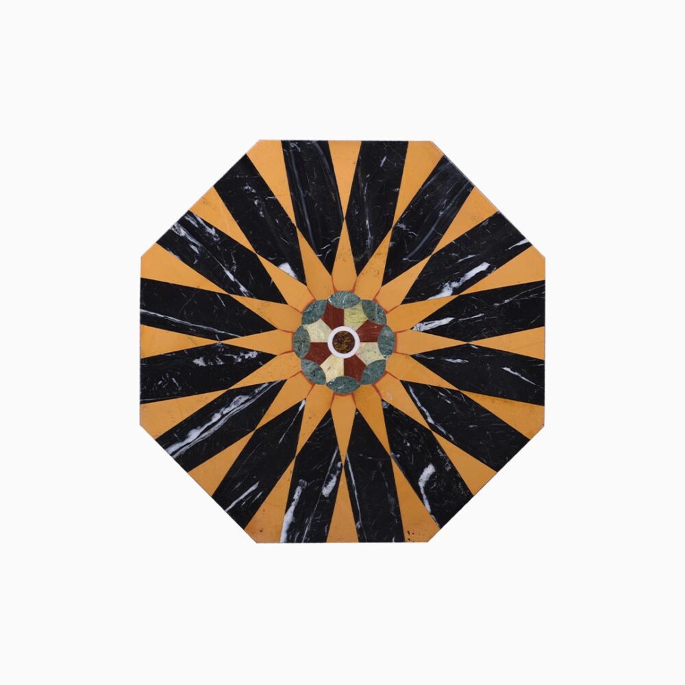 Sunburst Elegance Octagon Marble Tabletop