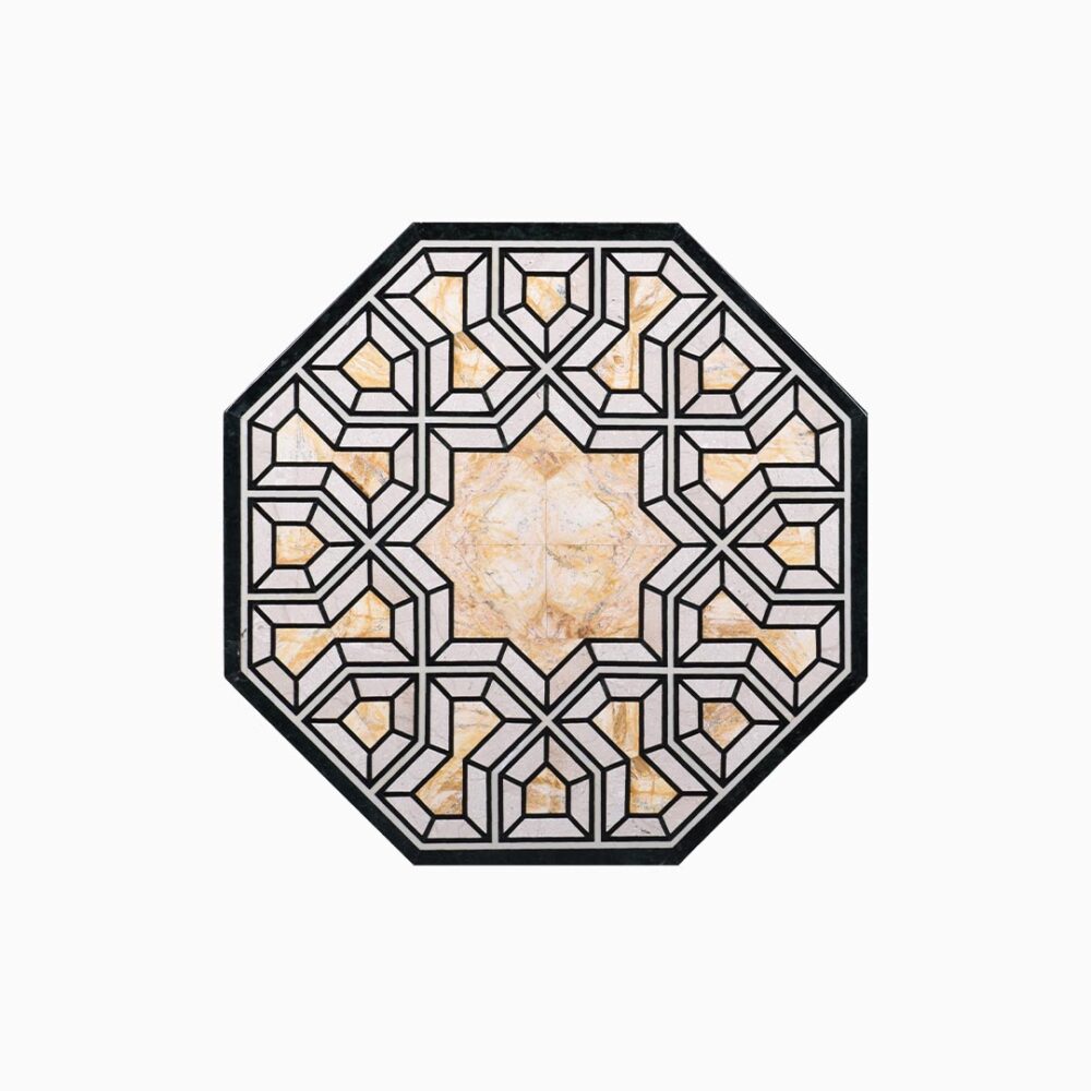 Cappuccino Mosaic Octagon Marble Tabletop