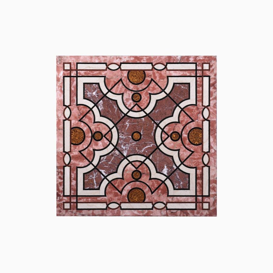 Rosette Enclave Square Marble Tabletop