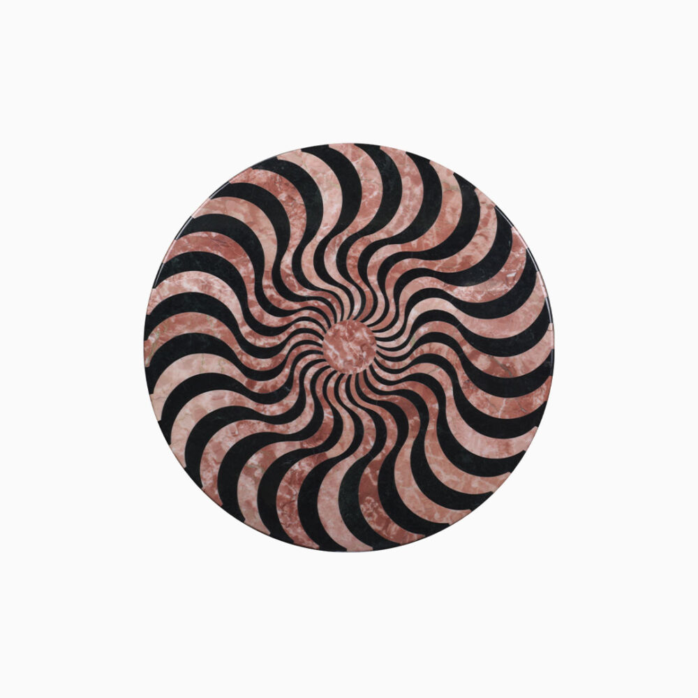 Escher's Illusion Round Marble Tabletop