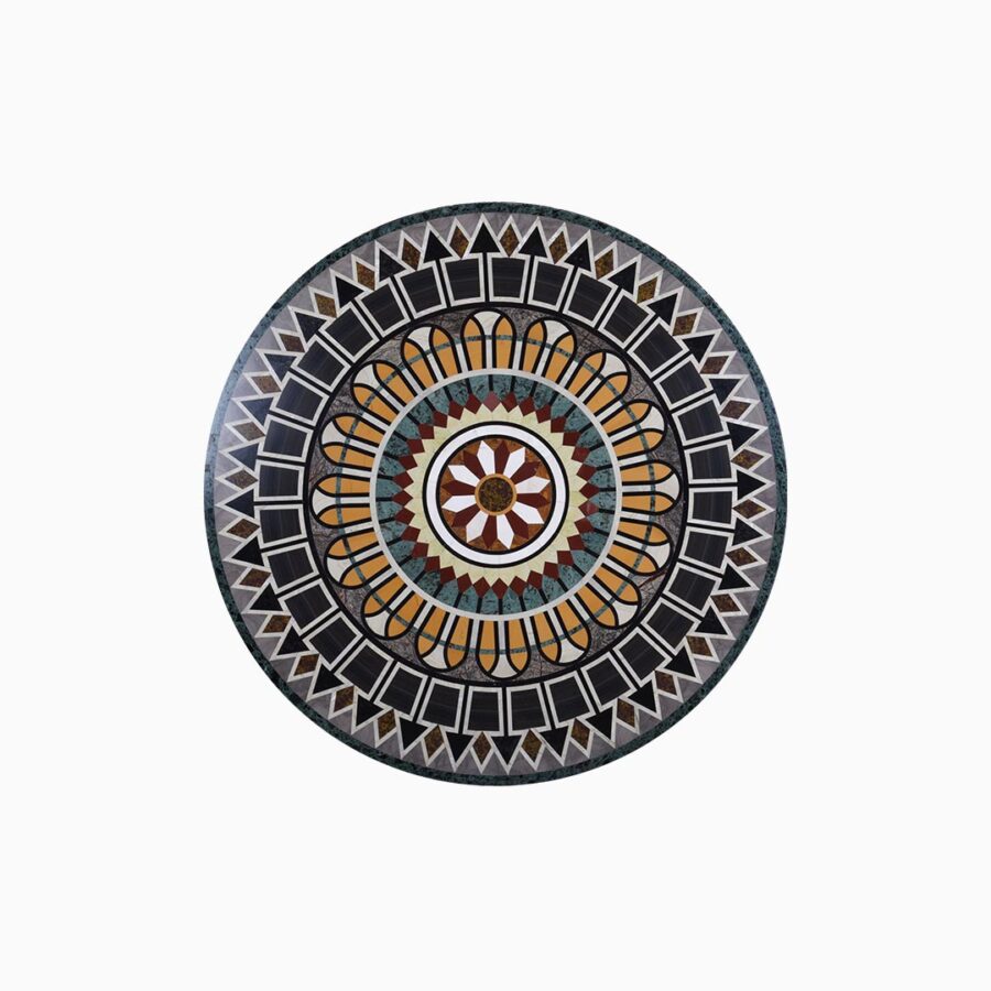 Kaleidoscope Medallion Round Marble Tabletop