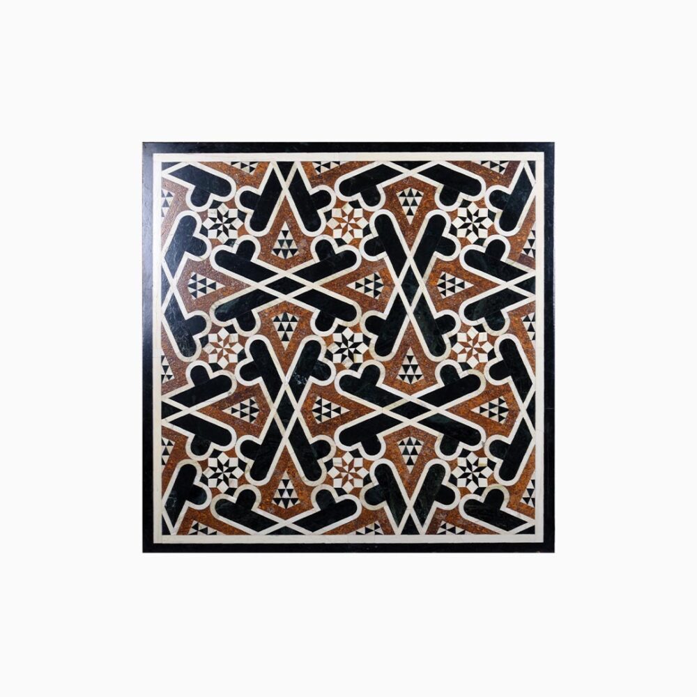 Celtic Knotwork Square Marble Tabletop