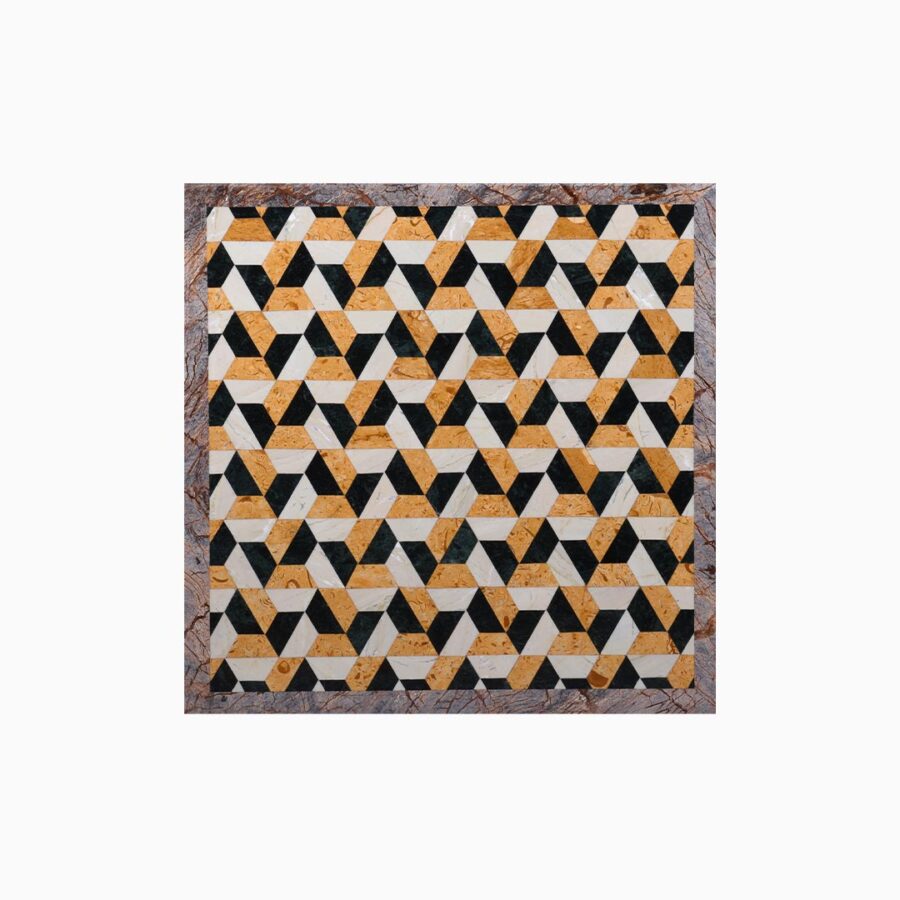 Harlequin Splendor Square Marble Tabletop