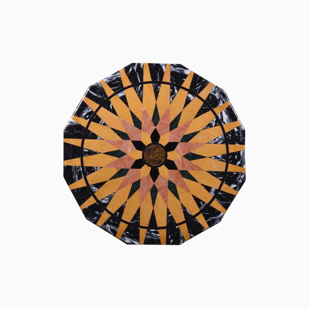 Solar Flare Octagon Marble Tabletop