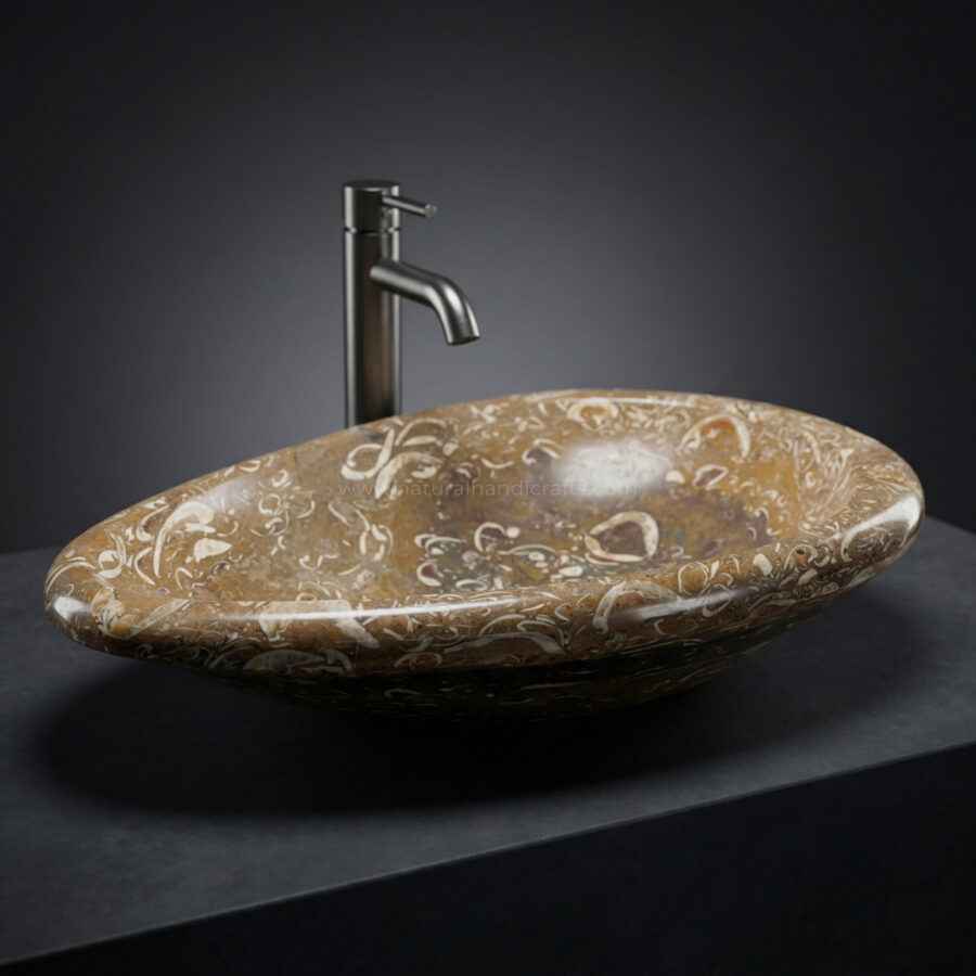 Fossil Stone Bold Veined Basin