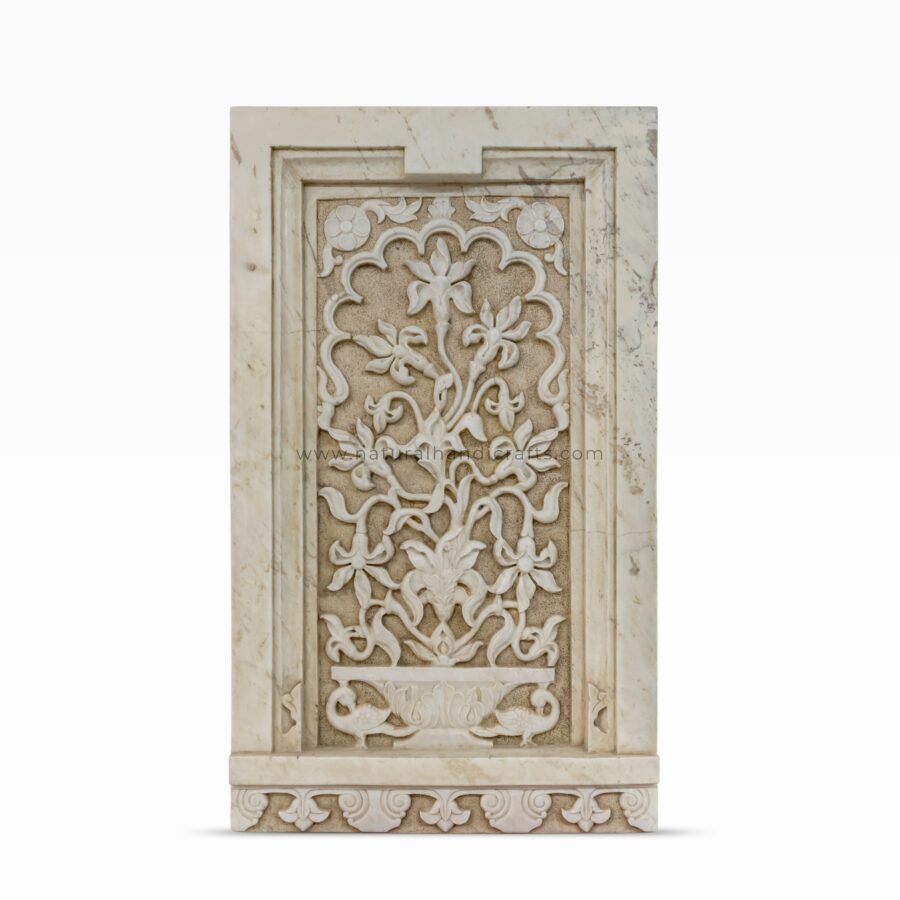 Regal Tulip Cascade Marble Wall Art Panel