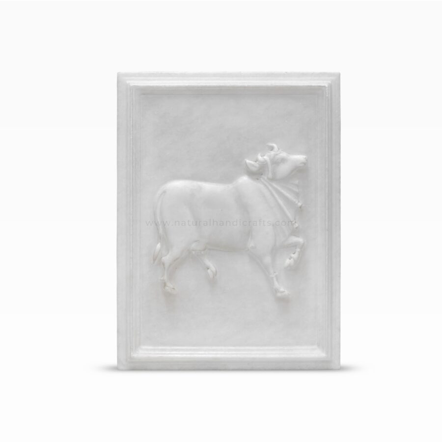 Majestic Cow Relief Wall Art Tile